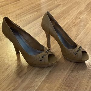 Elle Studded Peep Toe High Heels